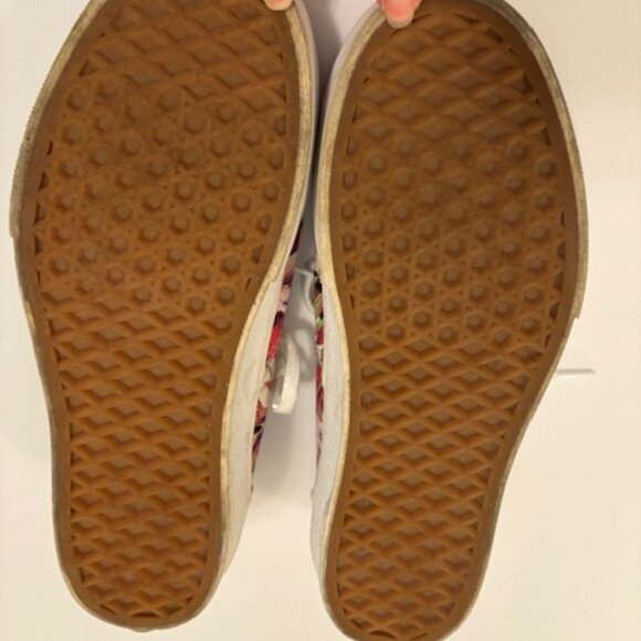 Vans Off the Wall Womens Classic Platform Purple Green Leaf 7.5 - Picture 4 of 8